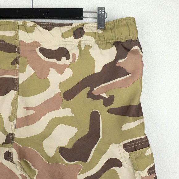 Ocean Pacific Swim Trunks Mens Medium Green Camo Cargo Swim Beach Classic - Picture 6 of 11